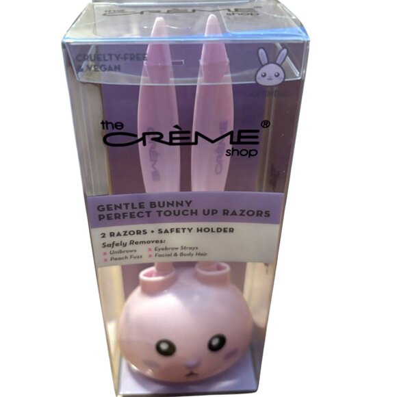 The Creme Shop Gentle Bunny Perfect Touch Up Razors Safety  Holder, 2 Razors NIB - Picture 2 of 3